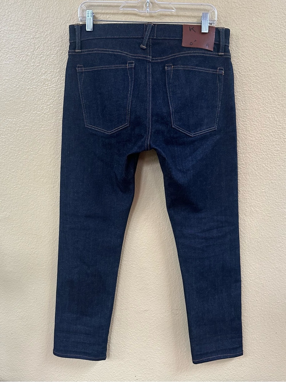 Hiroshi Kato “The Needle Skinny” Raw Selvedge Dk Blue Denim Jeans 32x28 Like New - Picture 8 of 16